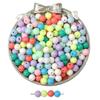 Acrílico Macaron Cor Sólida Pulseira Contas Redondas Handmade DIY Homemade Pulseira Beads Frisado Jóias Atacado