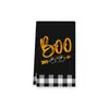 Paños de cocina de Halloween, decoraciones de cocina europeas y americanas de Halloween transfronterizas, paños de té absorbentes, paños multiusos para lavar platos y limpiar