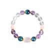 Pulsera de cuentas de cristal natural facetado nuevo producto para mujer moda alta gama sentido púrpura azul asai pulsera de fluorita joyería al por mayor