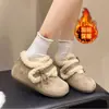 Zapatos cálidos Birkenstock para mujer 2026, estilo velcro, forro de felpa grueso, de moda para invierno, talla 34, zapatos peludos