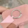 Anillo de Serpiente Rosa Diamantado Dulce y Fresco para Mujer, Anillo Abierto con Cola de Diseño de Nicho, Sensación de Lujo Ligero de Gama Alta, Regalo de Cumpleaños para Niñas