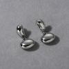 Pendientes colgantes de frijol irregulares de moda OL, pendientes de pasador de plata S925, pendientes de viento frío elegantes y sencillos de estilo europeo y americano para mujer.