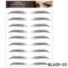 Pegatinas de Cejas Ecológicas Imitación 6D, Populares Pegatinas de Cejas Impermeables 3D, Pegatinas de Tatuaje, Bordado de Cejas, Al por Mayor en Stock, Se Puede Enviar en Nombre de Otros
