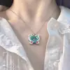 Collar con Corazón Brillante que Hace Palpitar el Corazón, Cadena de Corazón para Clavícula, Set de Nueve Piezas Súper Valor, Doble Capa, Lujo Ligero para Novia, Mejor Amiga