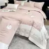 Clase A Estilo Romántico Chino Años 60 Algodón de Fibra Larga Todo Algodón Juego de Cuatro Piezas Estilo Princesa Bordado Floral Suave Juego de Ropa de Cama de Algodón Puro
