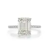 Anillo de Plata de Ley 925 de Lujo Ligero Europeo y Americano con Diamante Simulado de Azúcar Helado para Mujer, Anillo de Diamante de Propuesta Romántico Elegante Francés de Moda