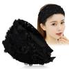 Diadema de encaje con borde ancho que cubre el cabello blanco roto, estilo coreano, horquilla dentada antideslizante para presionar el cabello, tocado de lavado facial de moda que combina con todo para mujeres