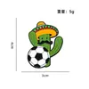 Transfronteiriço Novo Modelo Copa do Mundo México Distintivo de Futebol México Broche de Cacto Multiformato Acessório de Desenho Animado