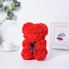 Fabricante Direto Presente de Dia dos Namorados Urso de Flor Artificial Criativo Urso de Espuma Flor Rosa Urso Abraçador 25cm