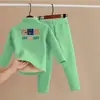 Conjunto de Ropa Interior Térmica para Niños con Forro Polar y Terciopelo Alemán Espesado Ropa de Casa Ropa de Otoño para Bebé y Pantalones Pijamas para Niños y Niñas