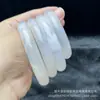 Pulsera Auténtica de Ágata Blanca Luna de Noche, Pulsera Auténtica de Calcedonia para Mujer, Sin Manchas Negras, Sin Grietas, Lista para Mayoreo