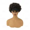 Comércio Exterior Transfronteiriço Chapéus e Perucas para Mulheres, Pequenos Apliques de Cabelo Encaracolado, Perucas Afro de Fibra Sintética Encaracolada de Primavera, Chapéus Peruca