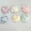 Novo Tecido de Renda Doce Coração Preenchido com Algodão Fresco Broche de Acessório de Cabelo 3D Acessórios para Roupas Sapatos e Chapéus