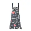 Delantal impermeable al por mayor del fabricante, estilo de colgar en el cuello para la cocina, ropa de trabajo a prueba de aceite para mujer, delantal de cocina y para el hogar
