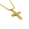 Collar con colgante de cruz estéreo con incrustaciones de diamantes retro europeo y americano, colgante personalizado de hip-hop para hombres.
