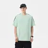 Marca Americana Tendência Produto Novo Cor Sólida Gola Redonda Manga Curta Camiseta Verão Masculino Casual Versátil Top de Moda de Alta Qualidade