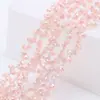 Cuentas Sueltas de Cristal Accesorios para Joyería DIY Cuentas de Vidrio Tallado Forma de Gota de Agua Accesorios para Ropa Color Plateado Agujero Horizontal 5*8mm Gota de Agua