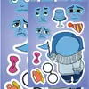 8 Hojas/Set de Pegatinas de Intensamente para Niños, Pegatinas Educativas de Dibujos Animados Lindas, Collage Decorativo Creativo