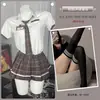 Diyuesi Lencería Sexy Estilo Británico Uniforme JK Falda Corta a Cuadros Disfraz de Role-Playing Caliente y Apasionado A044