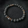 Youjia Jewelry Pulseira de Pedra Vulcânica Natural Pedra Natural Olho de Tigre Simples Masculina Círculo Único Pulseira de Energia Atacado