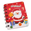 Cuaderno Espiral de Navidad Estudiante Dibujos Animados A7 Lateral Pequeño Cuaderno Bloc de Notas en Blanco Regalo Presente de Navidad Cuaderno