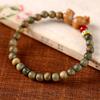 Pulsera Creativa Linda de Ciervo con Cuentas de Sándalo Buda Pulsera de Sándalo Verde Natural Pulsera de Madera Joker para Mujer Venta al por Mayor