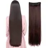 Las pelucas son un artículo de gran venta en el comercio transfronterizo, populares entre las mujeres europeas y americanas, Extensiones de Cabello Liso Extra Largas de Cinco Secciones, Postizos Grandes, Extensiones de Cabello Teñido Degradado