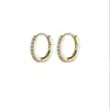 Pendientes de Diamante de Fila Única Estilo Coreano Círculo Simples Pendientes de Lujo Ligero Japoneses y Coreanos Fabricante Venta al por Mayor Micro Setting