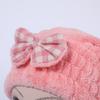 Gorro para Cabello Seco para Mujer, Gorro Absorbente y de Secado Rápido de Terciopelo Coral con Lazo, 2025 Lindo Gorro de Ducha, Color Sólido Gorro para Cabello Seco para Adulto al Por Mayor