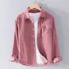 Jaqueta estilo workwear, nova camisa casual masculina versátil de manga longa, modelagem solta, cor sólida, adequada para primavera e outono, marca moderna estilo japonês