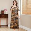 Nova Mãe de Meia-idade Vintage Estilo Nacional Vestido de Verão plus size Vestido de Seda de Algodão 50 Meia-idade Nova Saia Cheongsam Chinesa