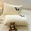 Fundas de Almohada de Algodón Waffle de Dibujos Animados, un Par de Rellenos de Almohada para Uso Doméstico de Adultos, Fundas de Almohada de Algodón Puro para Dormitorio de Estudiantes