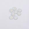 Broche de resina redonda de 12 mm, taladro Gypsophila de fondo plano, racimo de cristal de mineral, cóncavo y convexo, accesorios de joyería DIY, taladro de protección ambiental