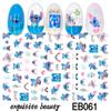 Adesivos de Unhas Desenho Animado Fofo Maruko-Chan Pikachu Conan Pirata Adesivos de Unhas Desenho Animado Eb049-064