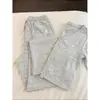 Conjunto de Pijama Listrado com Estampa de Coelho Miffy Fofo para Mulheres, Novo Outono 2026 Conjunto de Roupa de Casa com Manga Longa e Calça Comprida, Adequado para Passeios