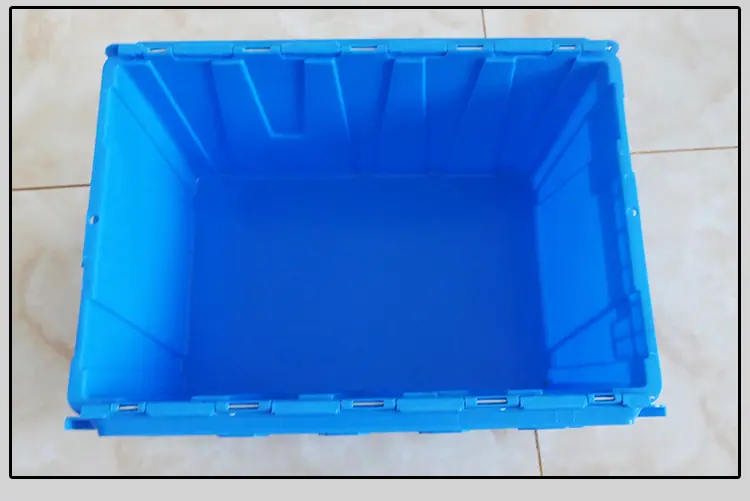 蓝色物流箱,带盖物流箱,周转箱,塑料卡板箱