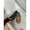 ALILOVERS Sapatos Mary Jane Redondos de Couro Genuíno Estilo Mori Retro para Mulheres Primavera e Outono Versátil para o Trabalho Flats de Boca Rasa Camada Única
