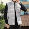 Colete de Algodão de Inverno Masculino Tamanho Grande Gola Alta Sem Mangas Jaqueta para Pessoas Gordas Solto Quente Acolchoado Colete Venda por Atacado