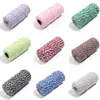 Corda de algodão bicolor de 2 mm, corda de embalagem para decoração, acessórios de corda, bolsa de embalagem para joias DIY feitas à mão, linha de presente para caranguejo zongzi