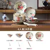 Cuencos de Estilo Japonés de Color Bajo Esmalte, Platos de Alta Estética, Vajilla, Cuencos de Arroz de Cerámica, Juego de Regalo de Vajilla de Alta Estética