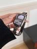 Correa Metálica de Oreja de Trigo con Diamantes Finos Apple Watch s987 Adecuada para Apple Watch Moda Avanzada de Verano para Mujer