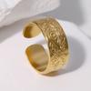 Anillo Europeo y Americano Transfronterizo Ojo del Diablo de Acero Inoxidable con Apertura que No se Desvanece, Anillo de Acero de Titanio Punk Nicho Personalizado al Mayoreo