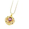 Colgante de Cristal Natural de Trébol de Cuatro Hojas Accesorios Suministro en Vivo Canal de Cooperación de la Cadena de Suministro Joyería de Cristal Micro-Embebida 3006