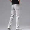 Roupas Masculinas Xintang 2026 Primavera/Verão Novos Jeans Slim Fit Estilo Europeu de Perna Reta, Calças Longas de Sarja Elástica Finas