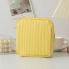 Bolsa de armazenamento de algodão higiênico de grande capacidade em couro colorido doce, batom, linha de dados, bolsa para fone de ouvido, bolsa para moedas, bolsa para cosméticos
