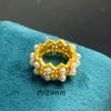 Fuerte retención de color arena dorada accesorios pulsera anillo giratorio anillo Gankun oro antiguo accesorios de joyería diy acabado pulsera tejido de cuerda