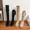 Botas de Nieve, Caña Larga, Forradas de Polar, Engrosadas, para Mujeres Menudas, Suela Gruesa, Modernas, por Encima de la Rodilla, Botas Cálidas, Botas Largas para Mujer