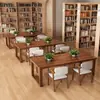 Mesa de Biblioteca, Mesa de Estudo para Estudantes, Mesa de Leitura, Mesa Grande Longa para Uso Doméstico, Mesa de Escritório, Estação de Trabalho