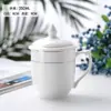 Hotel Hotel Caneca Sala de Escritório Cerâmica Branco Puro Xícara de Chá com Tampa Copo Copo para Beber Logotipo Estampado