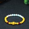 Pulseira de Cinábrio Feminina Areia de Realgar Pulseira de Círculo Único Kao Gong da Costa Lótus Cristal de Alto Teor Areia Benmingnian Joias